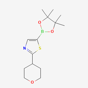 2-(Tetrahydropyran-4-yl)thiazole-5-boronic acid pinacol ester - 1402172-22-8