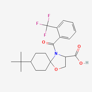 8-tert-Butyl-4-[2-(trifluoromethyl)benzoyl]-1-oxa-4-azaspiro[4.5]decane-3-carboxylic acid - 1326808-82-5
