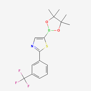 2-(3-Trifluoromethylphenyl)thiazole-5-boronic acid pinacol ester - 1402237-80-2