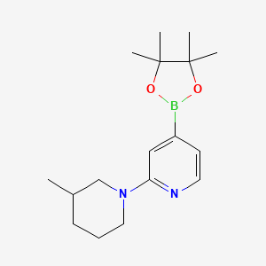 2-(3-methylpiperidin-1-yl)-4-(tetramethyl-1,3,2-dioxaborolan-2-yl)pyridine - 1350748-07-0