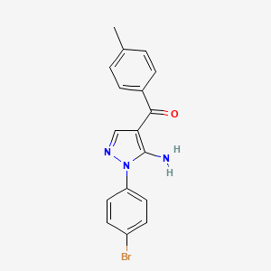 (5-Amino-1-(4-bromophenyl)-1H-pyrazol-4-yl)(p-tolyl)methanone - 618091-90-0