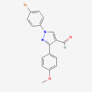 1-(4-Bromophenyl)-3-(4-methoxyphenyl)-1H-pyrazole-4-carbaldehyde - 618098-55-8