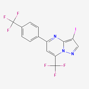 3-Iodo-7-(trifluoromethyl)-5-(4-(trifluoromethyl)phenyl)pyrazolo[1,5-a]pyrimidine - 911112-17-9