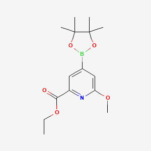 2-Ethoxycarbonyl-6-methoxypyridine-4-boronic acid pinacol ester - 2096337-57-2