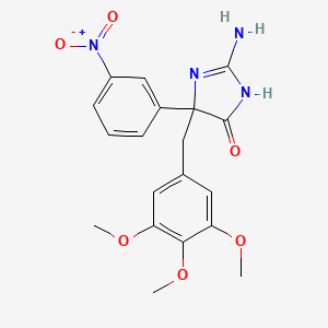 2-Amino-5-(3-nitrophenyl)-5-[(3,4,5-trimethoxyphenyl)methyl]-4,5-dihydro-1H-imidazol-4-one - 1354925-49-7