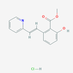 2-Hydroxy-6-(2-pyridin-2-yl-vinyl)-benzoic acid methyl ester - 365542-31-0