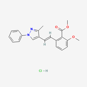 2-Methoxy-6-[2-(3-methyl-1-phenyl-1H-pyrazol-4-yl)-vinyl]-benzoic acid methyl ester, hydrochloride - 1217195-32-8