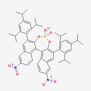13-hydroxy-6,20-dinitro-10,16-bis[2,4,6-tri(propan-2-yl)phenyl]-12,14-dioxa-13λ5-phosphapentacyclo[13.8.0.02,11.03,8.018,23]tricosa-1(23),2,4,6,8,10,15,17,19,21-decaene 13-oxide - 1535206-22-4