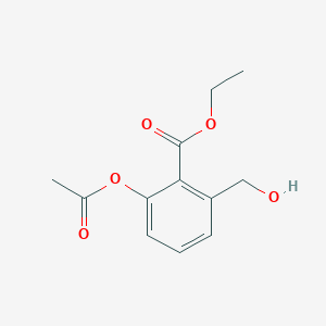 2-Acetoxy-6-hydroxymethyl-benzoic acid ethyl ester - 1171921-91-7