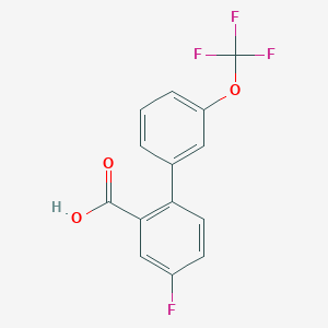 4-Fluoro-3'-(trifluoromethoxy)biphenyl-2-carboxylic acid - 1261460-00-7