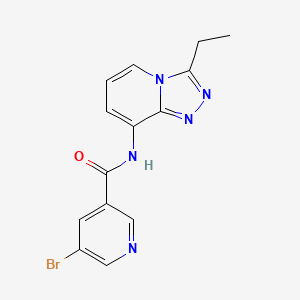 5-Bromo-N-(3-ethyl-[1,2,4]triazolo[4,3-a]pyridin-8-yl)nicotinamide - 1340894-13-4
