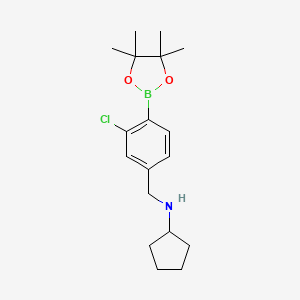 2-Chloro-4-(N-cyclopentylaminomethyl)phenylboronic acid, pinacol ester - 2096337-34-5