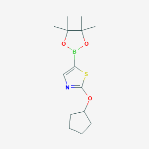2-(Cyclopentyloxy)-5-(4,4,5,5-tetramethyl-1,3,2-dioxaborolan-2-yl)thiazole - 1417631-06-1