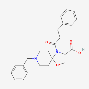 8-Benzyl-4-(3-phenylpropanoyl)-1-oxa-4,8-diazaspiro[4.5]decane-3-carboxylic acid - 1326808-87-0