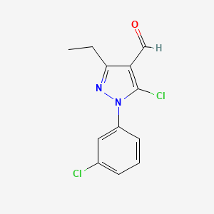 5-Chloro-1-(3-chlorophenyl)-3-ethyl-1H-pyrazole-4-carbaldehyde - 1152576-79-8