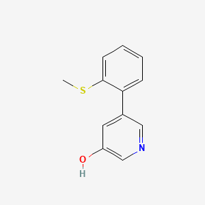 3-Hydroxy-5-(2-methylthiophenyl)pyridine - 1261998-83-7