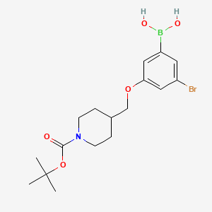 3-Bromo-5-(1-t-BOC-piperidin-4-yl)methoxyphenylboronic acid - 2096331-52-9