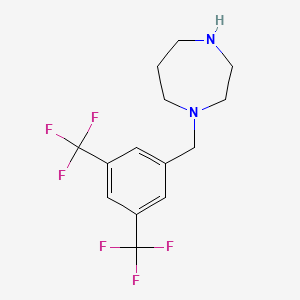 1-{[3,5-Bis(trifluoromethyl)phenyl]methyl}-1,4-diazepane - 1240566-28-2