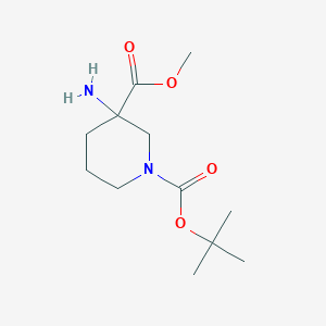 1-(tert-Butyl) 3-methyl 3-aminopiperidine-1,3-dicarboxylate - 1779450-04-2