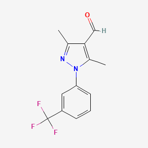 3,5-Dimethyl-1-(3-(trifluoromethyl)phenyl)-1H-pyrazole-4-carbaldehyde - 1152866-53-9
