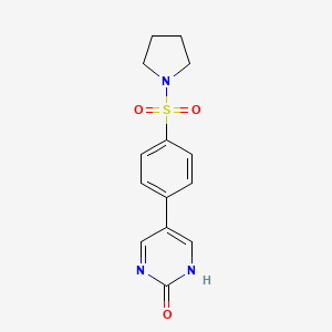 5-(4-(Pyrrolidin-1-ylsulfonyl)phenyl)pyrimidin-2-ol - 1261924-26-8