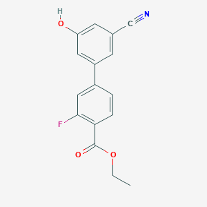 3-Cyano-5-[4-(ethoxycarbonyl)-3-fluorophenyl]phenol - 1261901-59-0