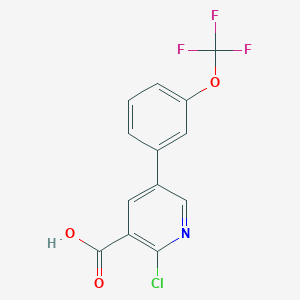2-Chloro-5-(3-(trifluoromethoxy)phenyl)nicotinic acid - 1258616-79-3