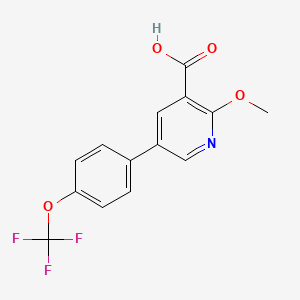 2-METHOXY-5-(4-TRIFLUOROMETHOXYPHENYL)NICOTINIC ACID - 1261831-75-7