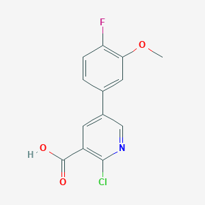 2-CHLORO-5-(4-FLUORO-3-METHOXYPHENYL)NICOTINIC ACID - 1261903-67-6