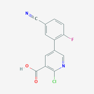 2-CHLORO-5-(5-CYANO-2-FLUOROPHENYL)NICOTINIC ACID - 1262005-29-7