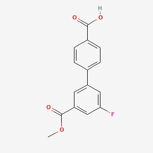 4-(3-Fluoro-5-methoxycarbonylphenyl)benzoic acid - 1261928-18-0