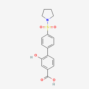 2-Hydroxy-4'-(pyrrolidin-1-ylsulfonyl)-[1,1'-biphenyl]-4-carboxylic acid - 1262007-31-7