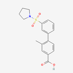 3-Methyl-4-[3-(pyrrolidinylsulfonyl)phenyl]benzoic acid - 1261969-59-8