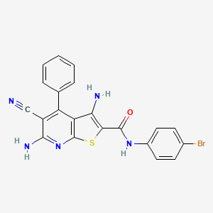 3,6-diamino-N-(4-bromophenyl)-5-cyano-4-phenylthieno[2,3-b]pyridine-2-carboxamide - 5317-25-9