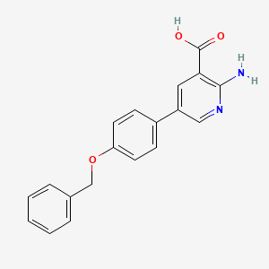 2-Amino-5-(4-benzyloxyphenyl)nicotinic acid - 1261936-22-4