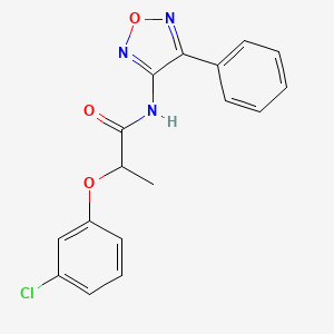 2-(3-chlorophenoxy)-N-(4-phenyl-1,2,5-oxadiazol-3-yl)propanamide - 866237-11-8