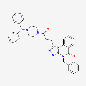4-benzyl-1-{3-[4-(diphenylmethyl)piperazin-1-yl]-3-oxopropyl}-4H,5H-[1,2,4]triazolo[4,3-a]quinazolin-5-one - 887213-52-7