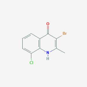 3-Bromo-8-chloro-4-hydroxy-2-methylquinoline - 1333252-07-5