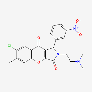 7-Chloro-2-(2-(dimethylamino)ethyl)-6-methyl-1-(3-nitrophenyl)-1,2-dihydrochromeno[2,3-c]pyrrole-3,9-dione - 886142-40-1