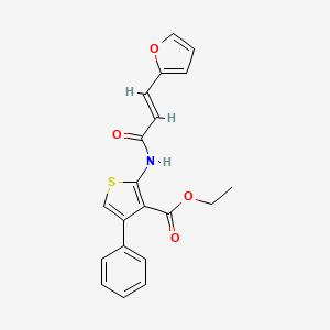 (E)-ethyl 2-(3-(furan-2-yl)acrylamido)-4-phenylthiophene-3-carboxylate - 304684-76-2