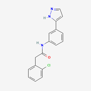 2-(2-chlorophenyl)-N-[3-(1H-pyrazol-3-yl)phenyl]acetamide - 1192579-58-0