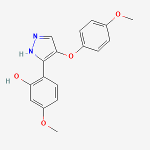 5-methoxy-2-[4-(4-methoxyphenoxy)-1H-pyrazol-3-yl]phenol - 1009191-86-9