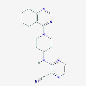 3-{[1-(5,6,7,8-tetrahydroquinazolin-4-yl)piperidin-4-yl]amino}pyrazine-2-carbonitrile - 2097919-15-6