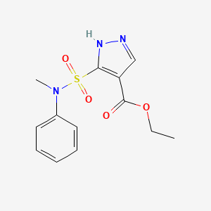 1H-Pyrazole-4-carboxylic acid, 3-((methylphenylamino)sulfonyl)-, ethyl ester - 155144-44-8