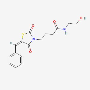 4-[(5E)-5-benzylidene-2,4-dioxo-1,3-thiazolidin-3-yl]-N-(2-hydroxyethyl)butanamide - 308300-44-9