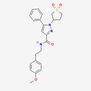 1-(1,1-dioxo-1lambda6-thiolan-3-yl)-N-[2-(4-methoxyphenyl)ethyl]-5-phenyl-1H-pyrazole-3-carboxamide - 942816-01-5