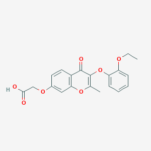 2-{[3-(2-ethoxyphenoxy)-2-methyl-4-oxo-4H-chromen-7-yl]oxy}acetic acid - 929339-45-7