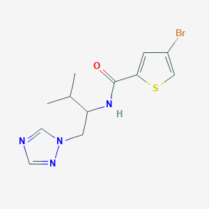 4-bromo-N-[3-methyl-1-(1H-1,2,4-triazol-1-yl)butan-2-yl]thiophene-2-carboxamide - 2034333-96-3