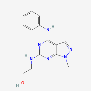 2-((1-methyl-4-(phenylamino)-1H-pyrazolo[3,4-d]pyrimidin-6-yl)amino)ethanol - 878063-20-8