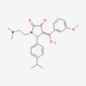 1-(2-(dimethylamino)ethyl)-3-hydroxy-5-(4-isopropylphenyl)-4-(3-methoxybenzoyl)-1H-pyrrol-2(5H)-one - 608503-42-0